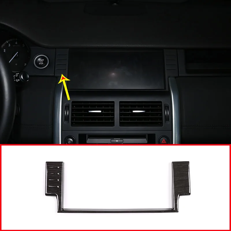 1 Pcs For Land Rover Discovery Sport 2015-2019 Car Accessories ABS 10 inches Navigation Decoration Frame Trim Black Wood Grain