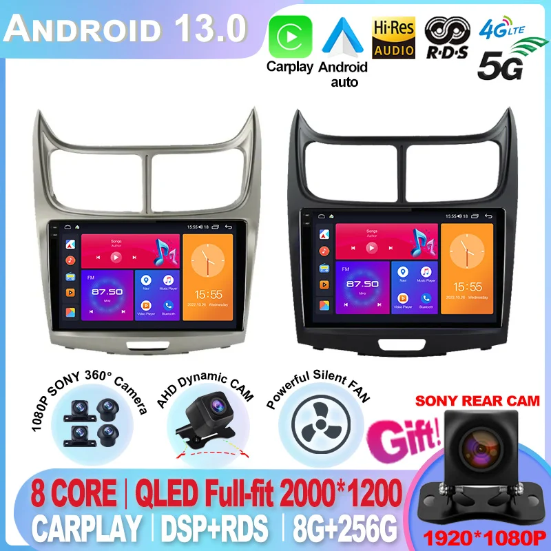 

For Chevrolet Sail aveo 2009 2010 2011 2012 2013 2014 Android 13 Car Radio Multimedia Video Player carplay DSP GPS Navigation