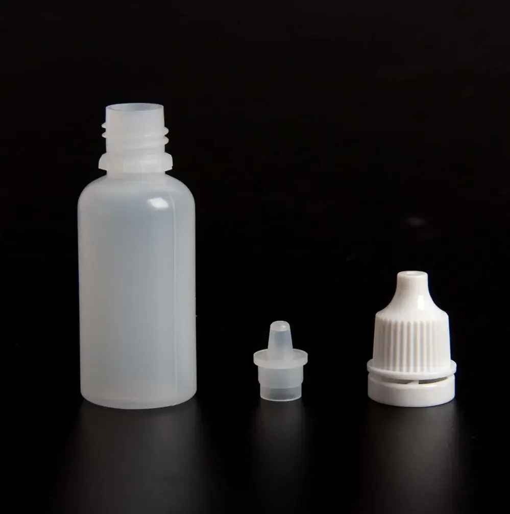 50PCS 5m 10ml 15ml 20ml 30ml 50ml 100ml Empty PE Plastic Squeeze Eye Liquid Juice Dropper Bottles Refillable Vape Containers