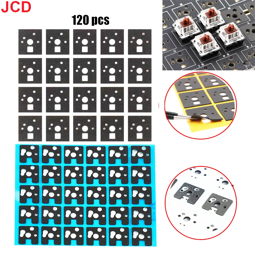 120pcs Poron PE EVA Pad for Mechanical Keyboard PCB Switch Pads Stickers Foam Material Gasket Improve BM60 BM65 BM68 XD64 BM80