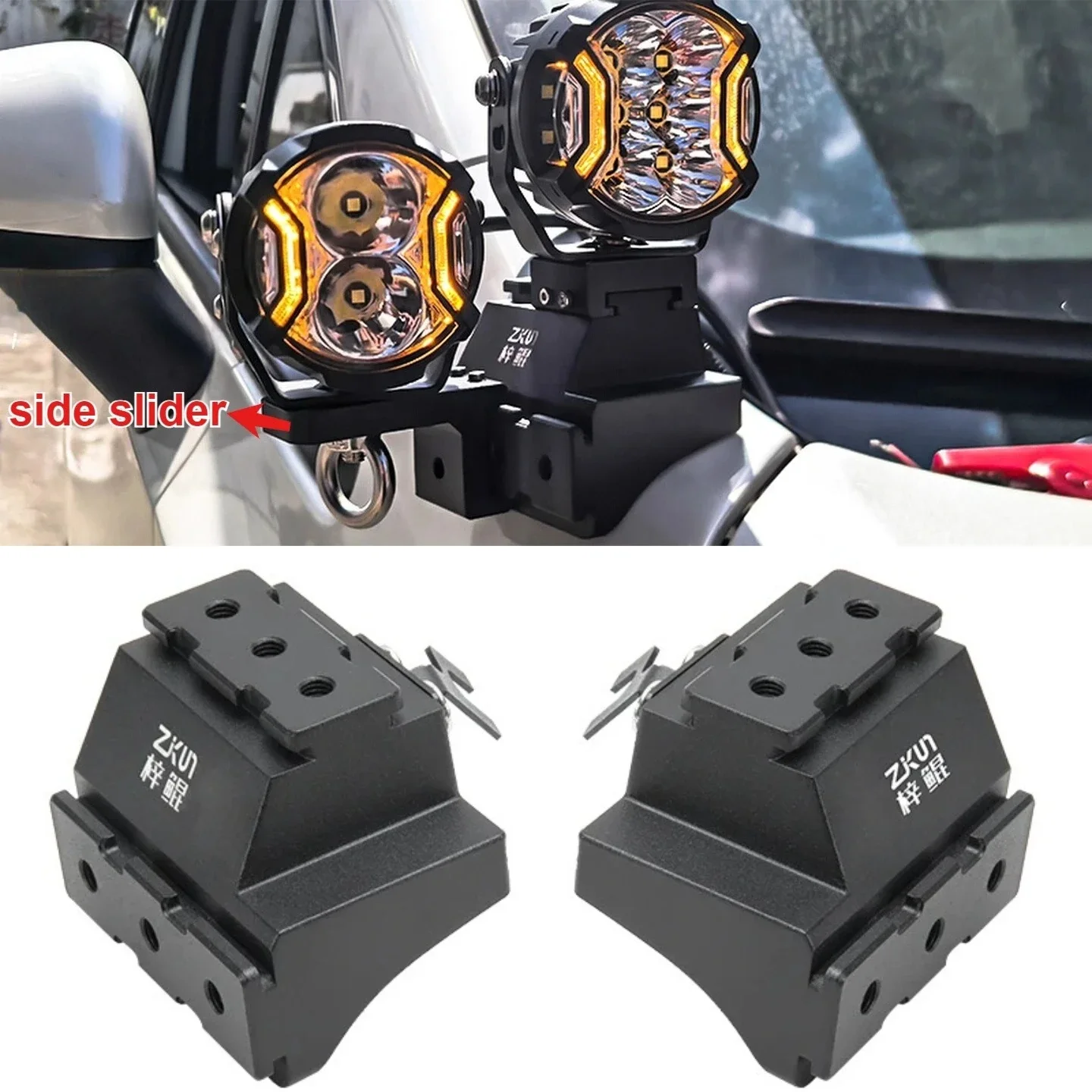 For GAC Trumpchi M6 Car A-Pillar Led Spotlight Expansion Bracket Modified Front Hood Dual-Light Quick-Release Lamp Stand