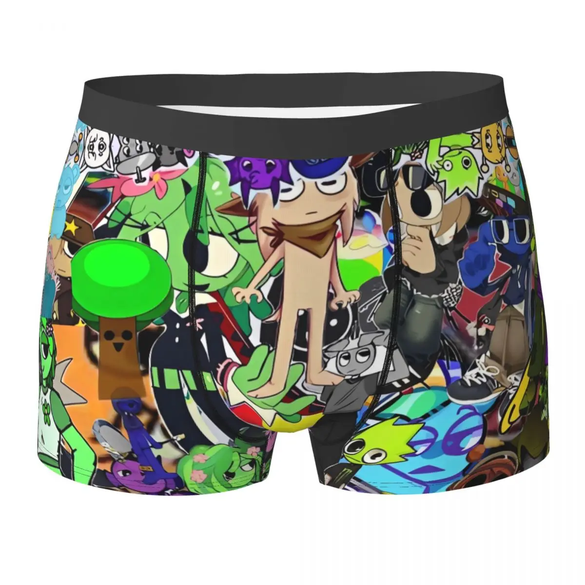 

Sprunki Incredibox Game Нижнее белье Мужские трусы Классические боксеры с принтом Модные трусы-боксеры размера плюс 2XL