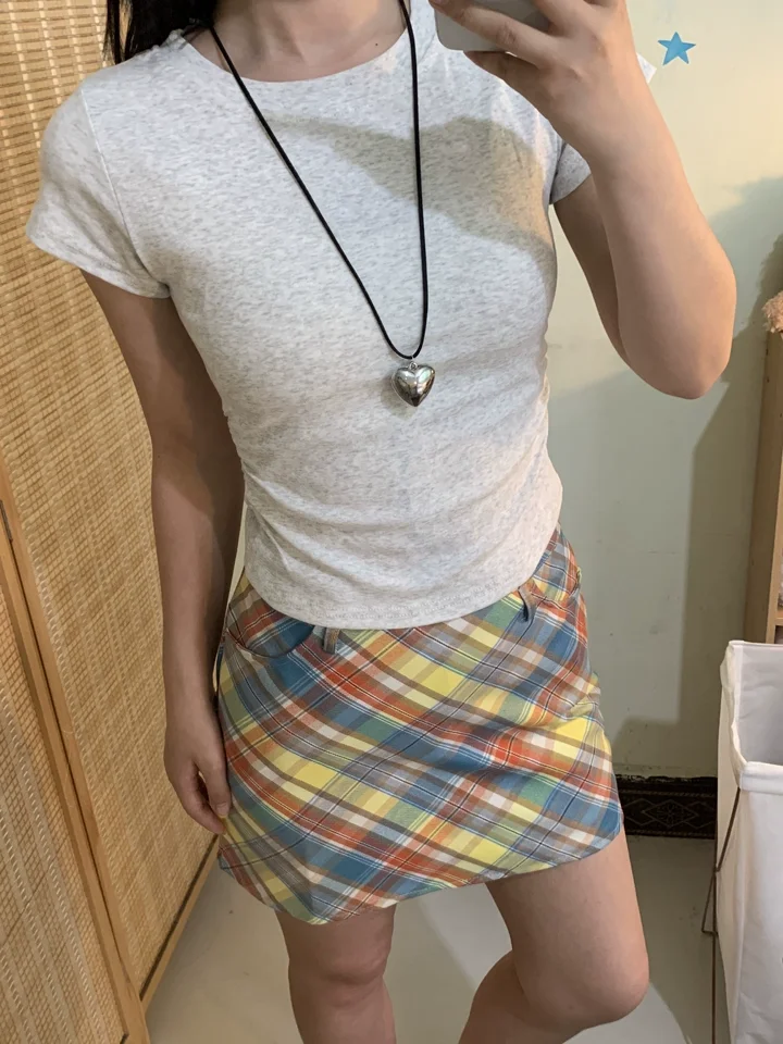 SALIENCY Japanese Style School Students A-Line Plaid Skirt Girl Preppy Style Shorts Mini Skirt Emo E-girl Summer 2025