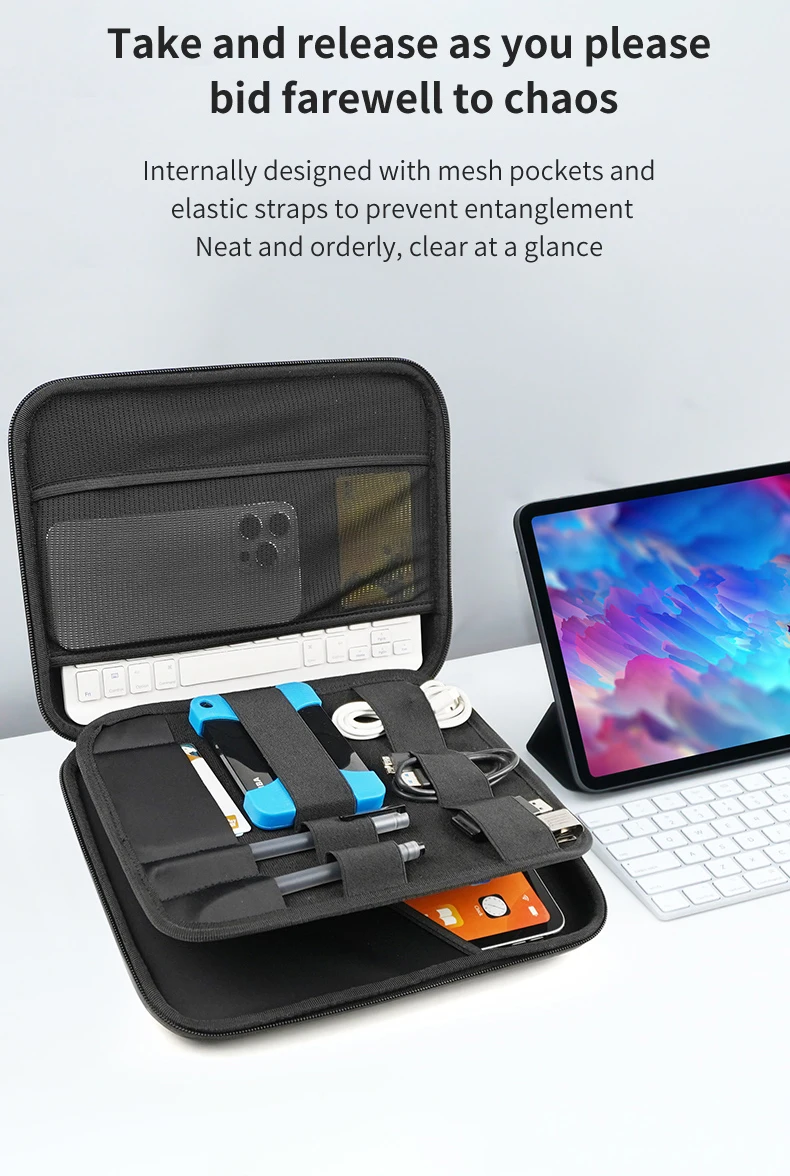

Сумка для компьютера iPad/защитный чехол, портативный внутренний чехол 12,9 дюйма/10,8 дюйма, многофункциональный органайзер для кабеля передачи данных, портативный.