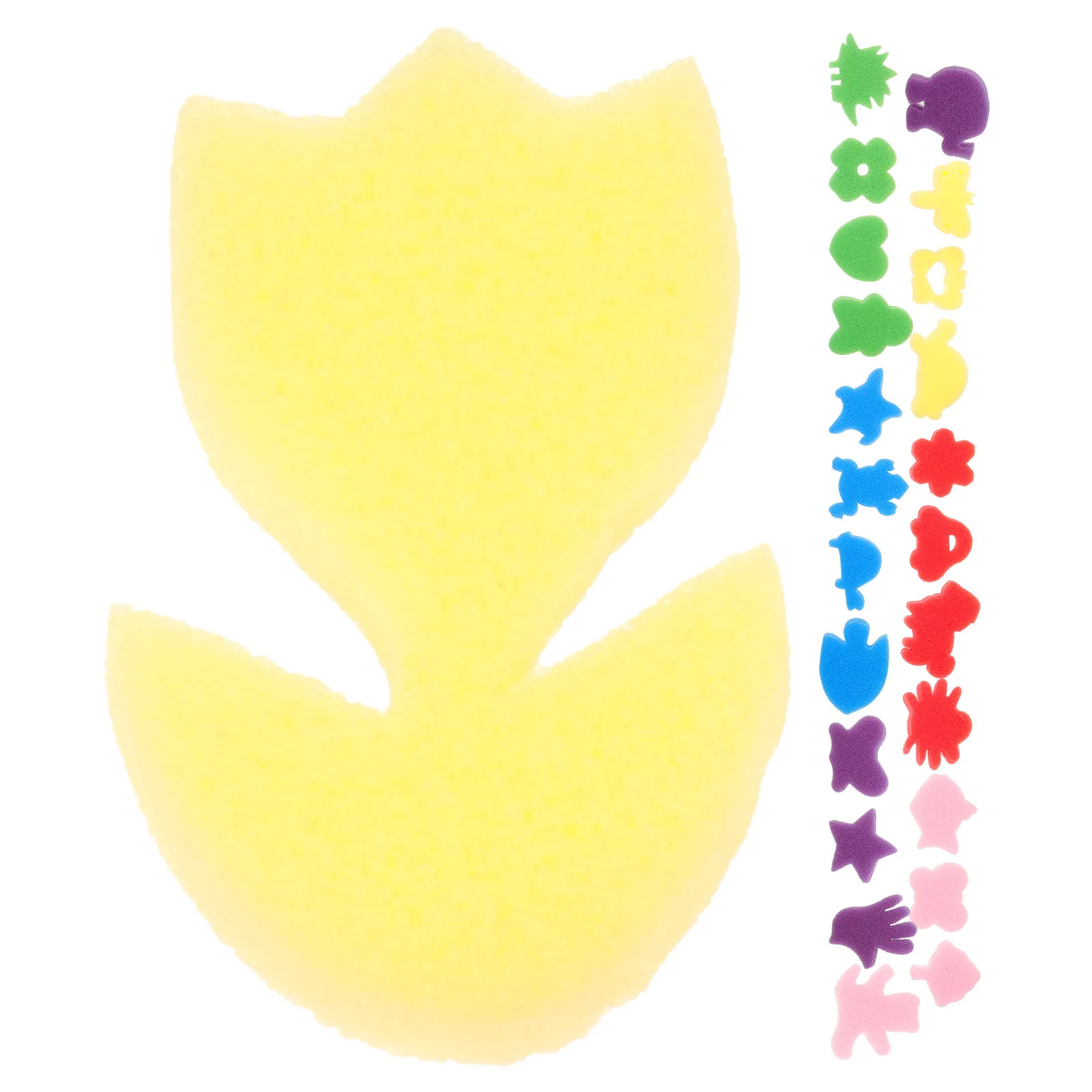 24Pcs Colorful Painting Sponges Easy Clean Reusable Brushes for DIY Art Lessons and Creative Projects Sponge Brush Set