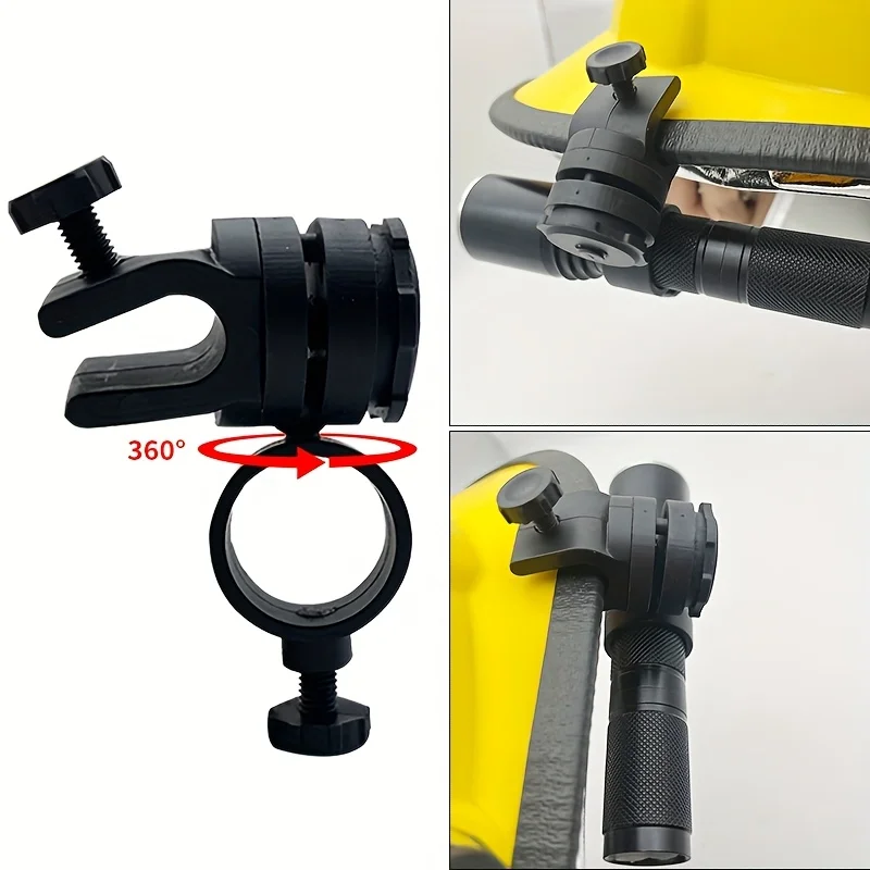 Universal Helmet Headlamp Bracket Safety Helmet Flashlight Clip Powerful Flashlight Side Lamp Clip-On Flashlight Holder Helmet H