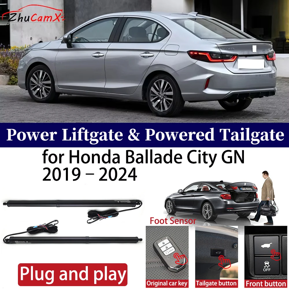 

ZhuCamX for Honda Ballade City GN 2019–2024 Car Power Liftgate Automatic One-Click Vehicle Powered Tailgate Strut Plug and play