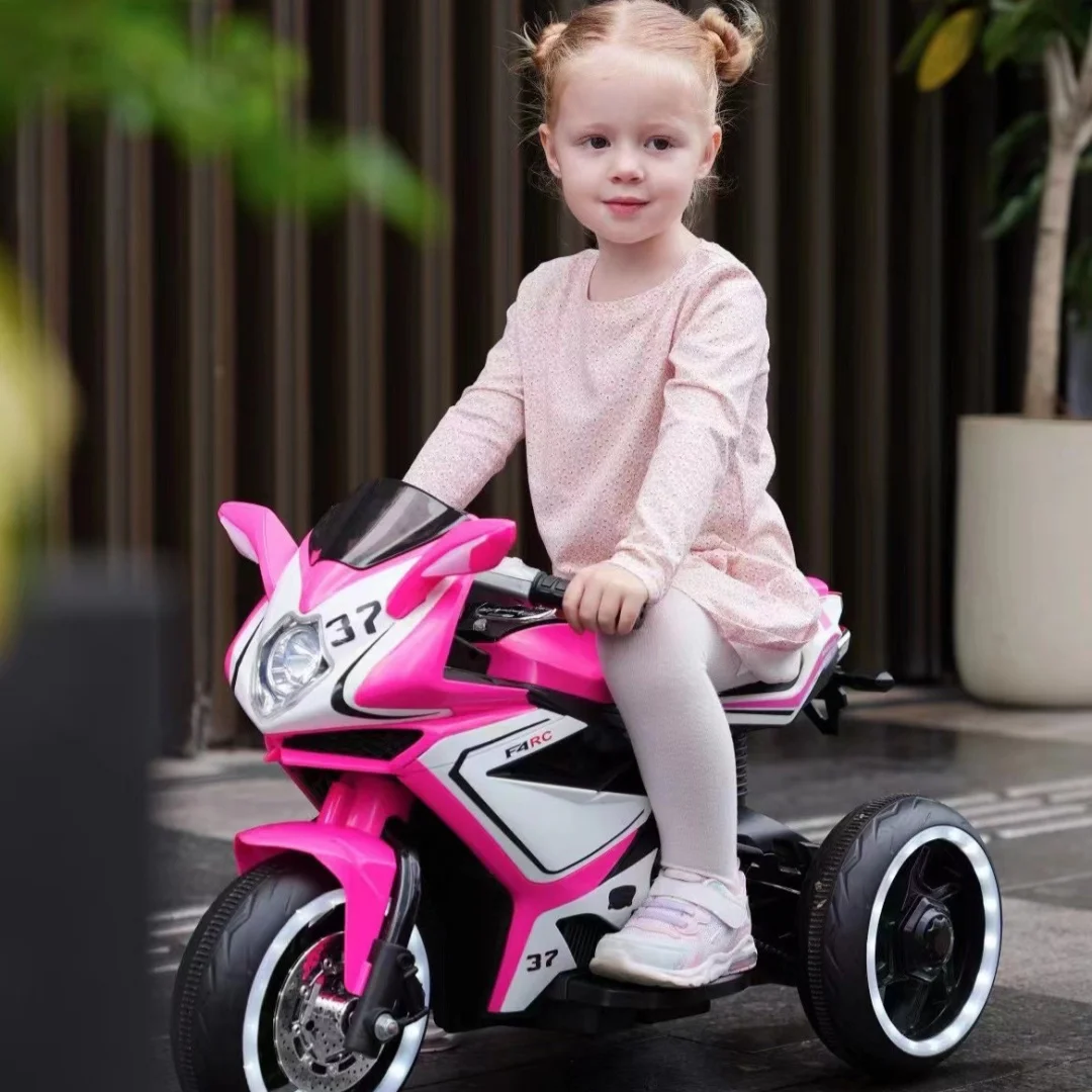 มอเตอร์ไซค์ไฟฟ้าสำหรับเด็ก 6V - รถของเล่นไฟฟ้าสำหรับเด็กชายอายุ 3-4 ปี ของเล่นขี่ได้พร้อมดีไซน์เพื่อความปลอดภัย