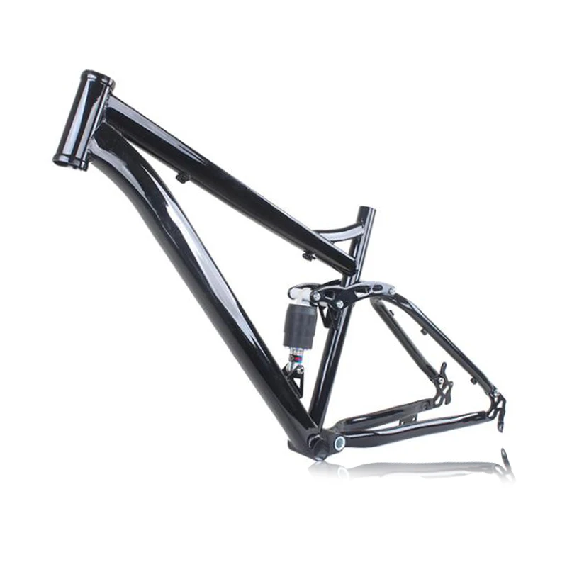 Kalosse-Carbon Steel Full Suspension Fat Bike Frame, 190mm Rear Dropout, 26X4.0 Inches