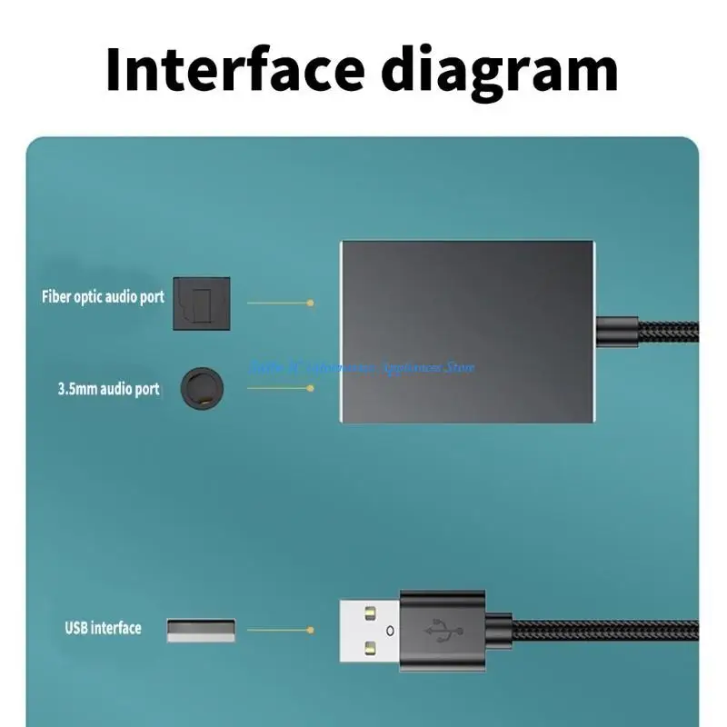 3.5 محول USB السمعي والكابل لجهاز الكمبيوتر المحمول للكمبيوتر التلفزيوني إلى SPDIF البصري #3