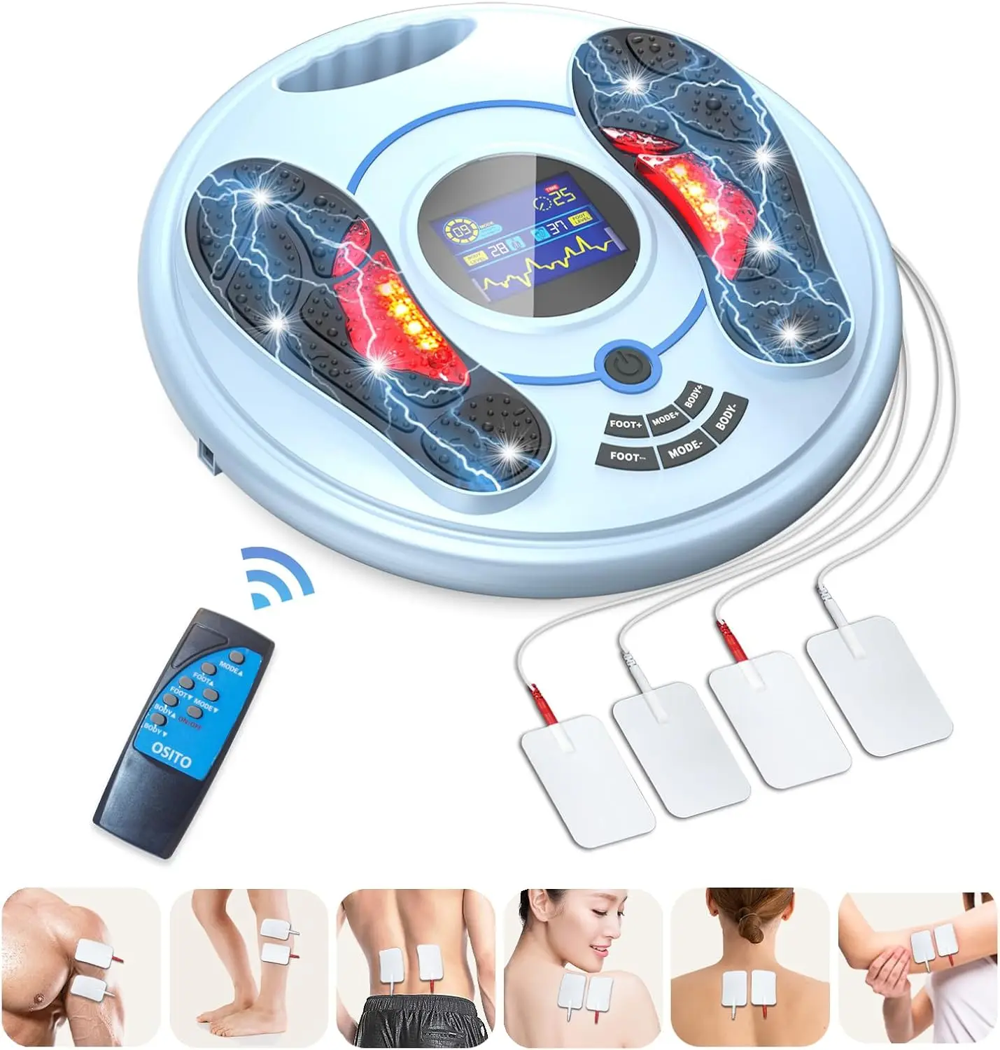 Foot  Machine ( or  Eligible) - Electronic Pulse Acupuncture for Feet Circulation - Electrical Foot Reflexology