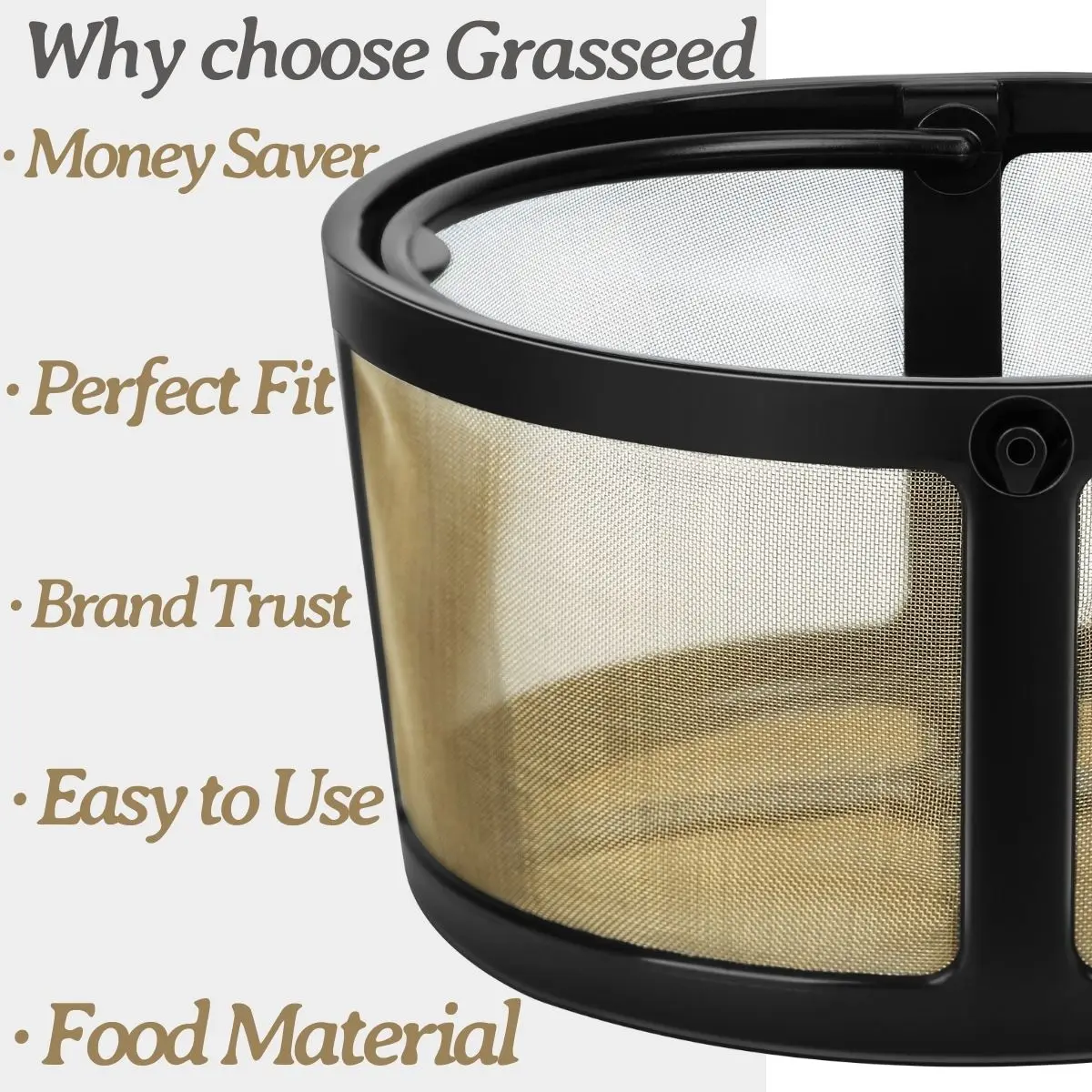 فلتر قهوة K Duo قابل لإعادة الاستخدام فقط لـ K-Duo Essentials & Brewers، سلة Carafe مرشحات القهوة المطحونة الشبكية الدائمة