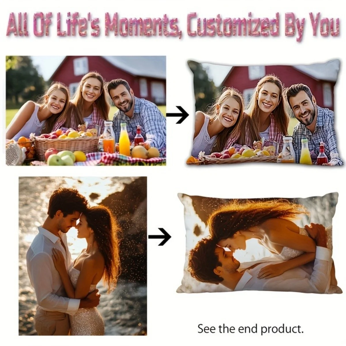 [Custom] Photo Body Pillowcase – Unique Decor Featuring Family, Friends, or Pets; Pillow Insert Not Included. image 5
