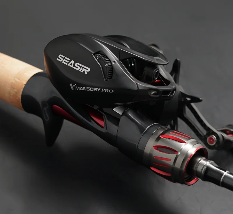 SEASIR MANSORY PRO Baitcasting-Angelrolle Ultraleicht Kohlefaser 131g Doppelspulen 7+1 BB 7,1:1/8,1:1 Übersetzungsverhältnis Max. Bremskraft 5kg – Detail 17