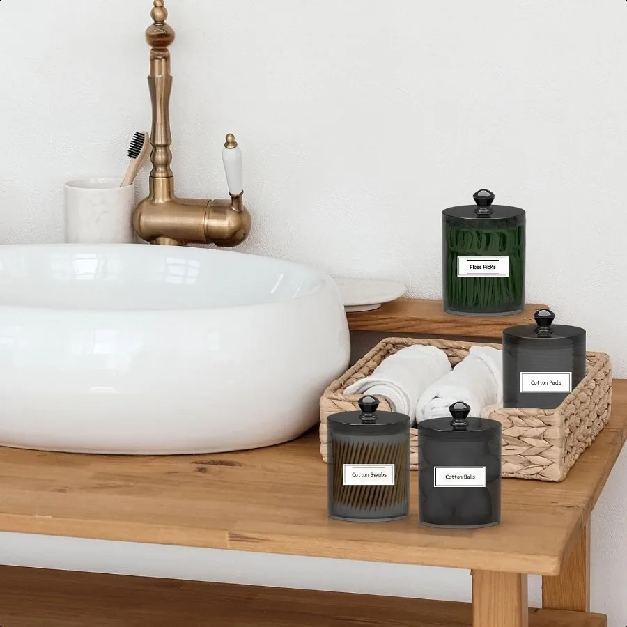 Contenitori portaoggetti con coperchi Confezione da 2 Organizzatori per trucchi da 10 once per organizer da bagno e contenitori Q per la casa e il bagno