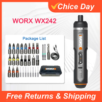 Youpin Worx 4V Mini Electrical Screwdriver Set WX242 Smart Cordless Electric Screw Driver USB Rechargeable 30 Bit Set Drill Tool