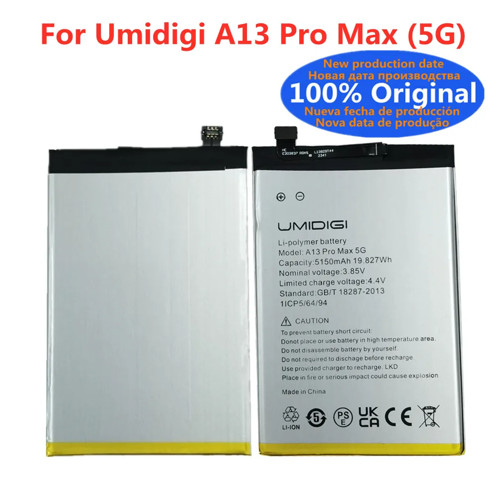 High Quality Original Battery For UMI Umidigi A13 Pro Max 5G A13Pro Max Phone Replacement Bateria Battery Batteries Fast Deliver