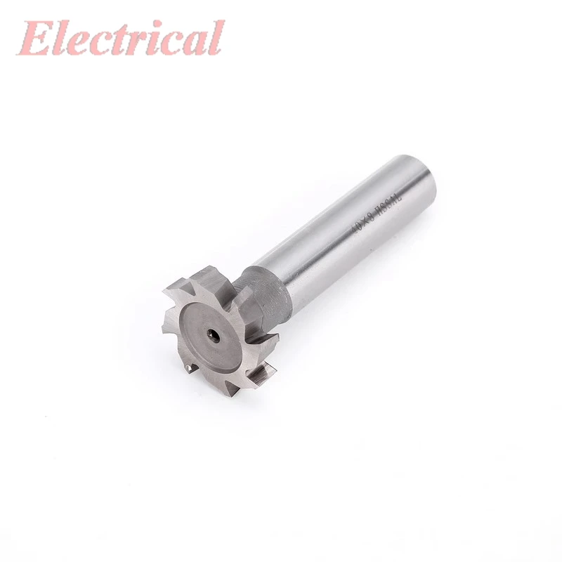 

1pc 32mm x 6mm Cutting Tool 16mm Straight Shank 8 Flutes HSS T Shaped Slot End Mill