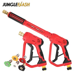 High Pressure Washer Gun for Karcher Car Wash 4000 PSI With 5 Spray Nozzles Inlet M22-14 Quick Connect