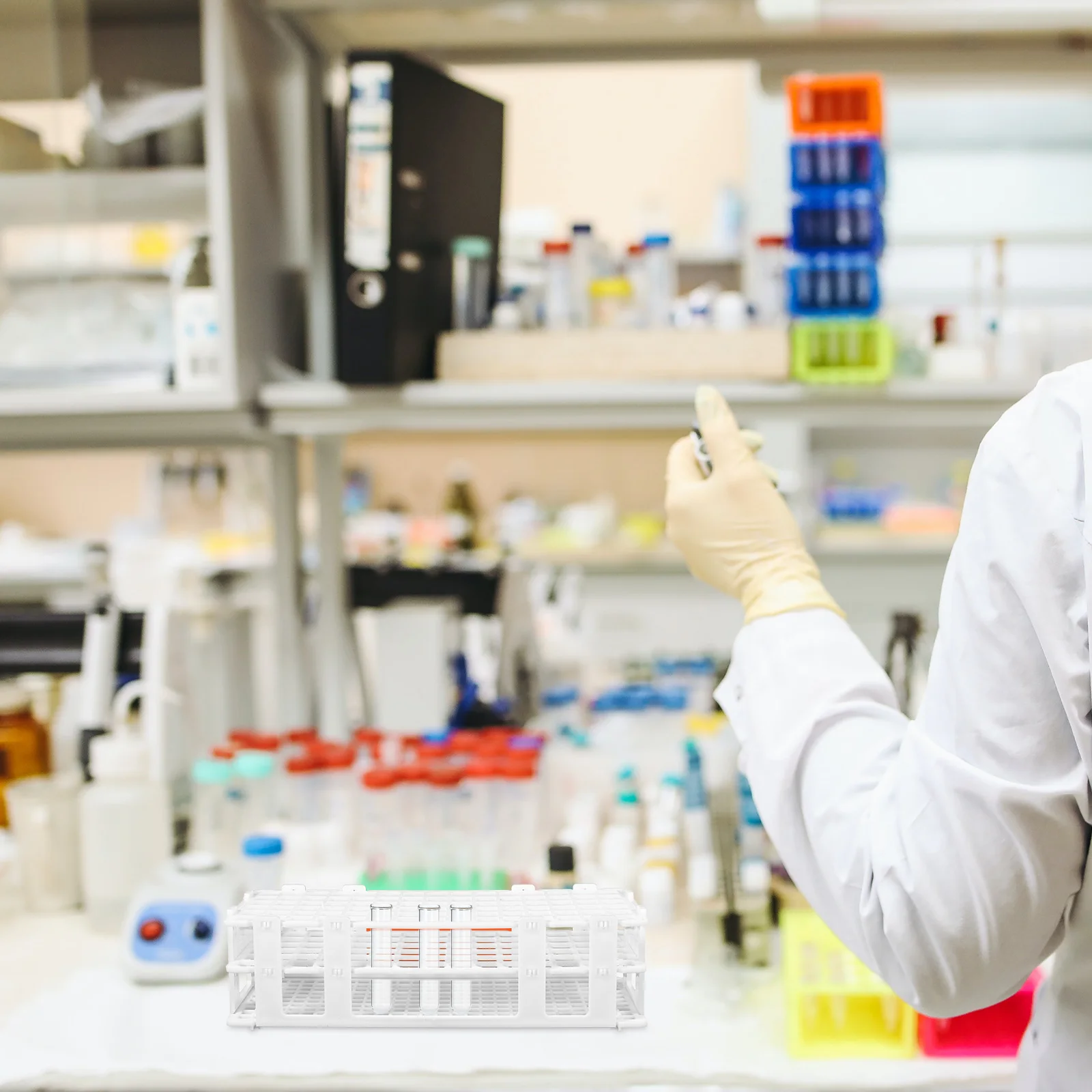 Portable Test Tube Rack Test Tube Rack Holder School Supply Equipment Storage Rack for Laboratory