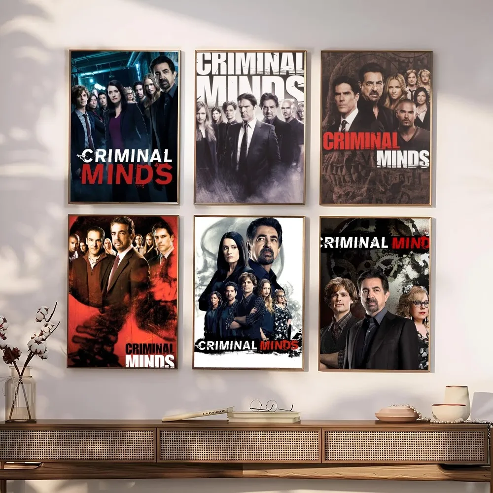 1PC C-Criminal M-Minds TV Series Poster Self-adhesive Art Waterproof Paper Sticker Coffee House Bar Room Wall Decor