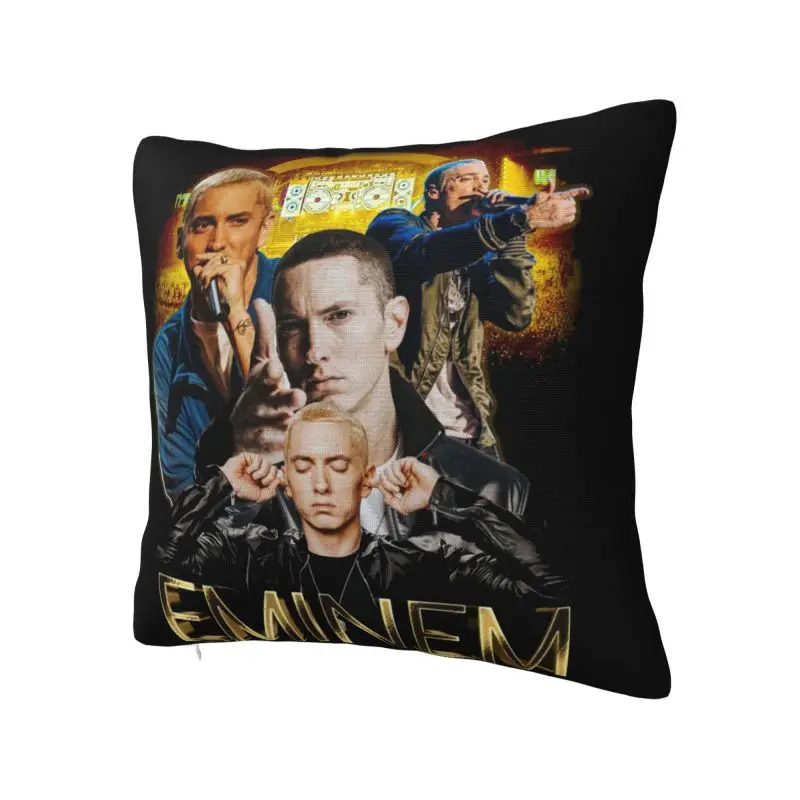 Custom Pop Singer E-Eminem Square Pillow Case Decoration 3D Double-sided Printing Hip Hop Rapper Cushion Cover for Living Room