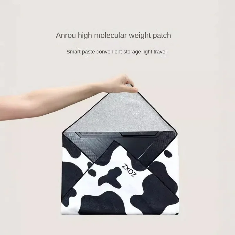 Magic Self-Adhesive Cloth Open Lay Flat Makeup Bag Portable Cosmetic Bag Travel Makeup Bag Multi-functional Self-Adhesive Cloth