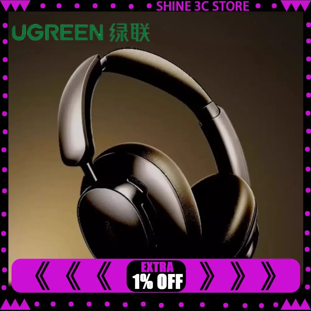 

UGREEN HiTune Max6 Наушники с креплением на голову с активным шумоподавлением AI Интеллектуальные пользовательские Bluetooth-игровые наушники Аксессуары для ПК