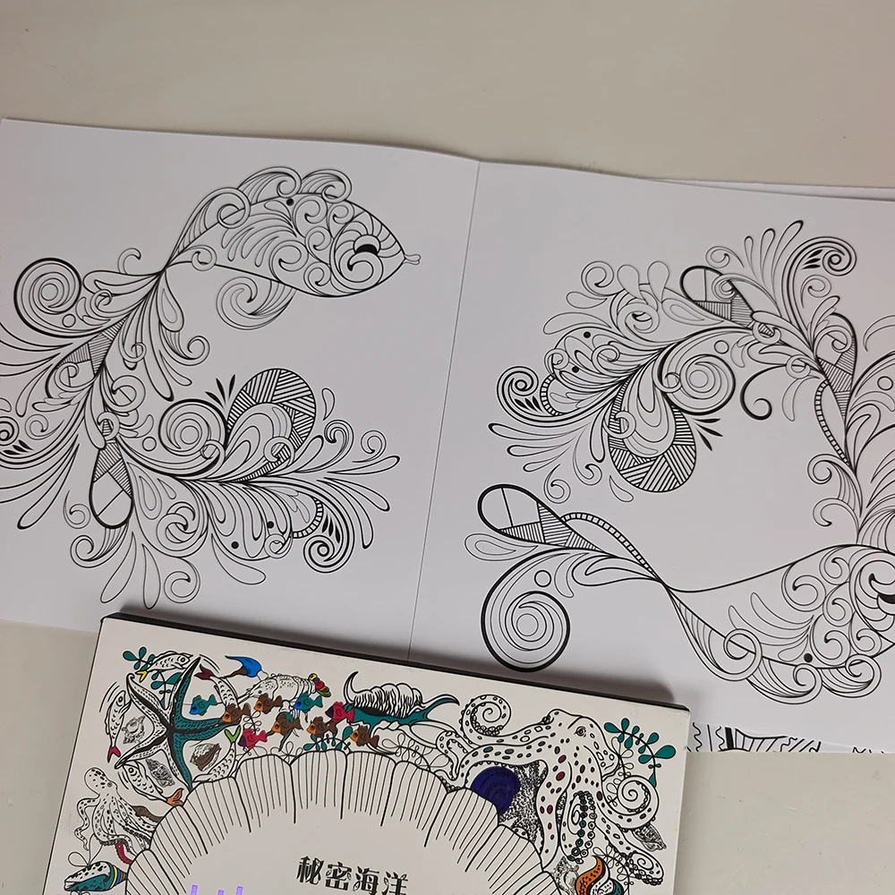 Wonders Under The Sea Coloring Books For Adults Kids Relieve Stress Graffiti Painting Drawing Secret Garden Art Coloring Books