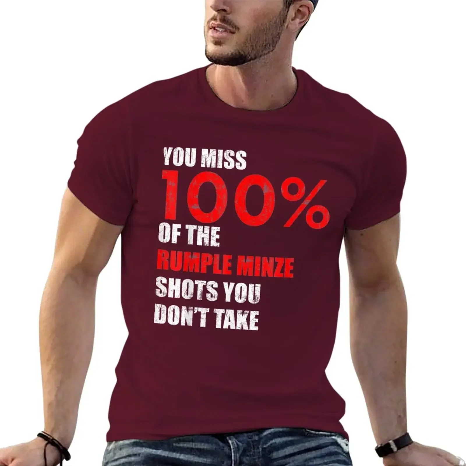 T-Shirt plus size tops sublime mens workout shirts You miss 100% of the Rumple Minze shots you don't take oversized harajuku