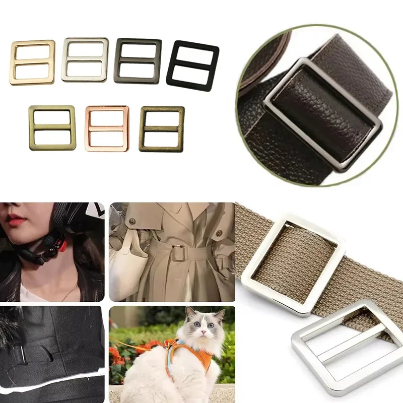 10/20/50Pcs 16mm Metal Buckles With Connecting Buckles Backpacks Handbags Adjustable Ring Buckles hardware Accessories