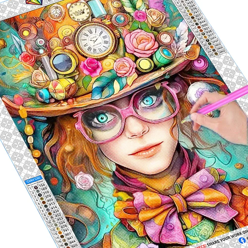 Disney Diamond Painting Mad Hatter Mosaic Alice in Wonderland Cross Stitch Diamond Embroidery Handicrafts Home Decor Gift