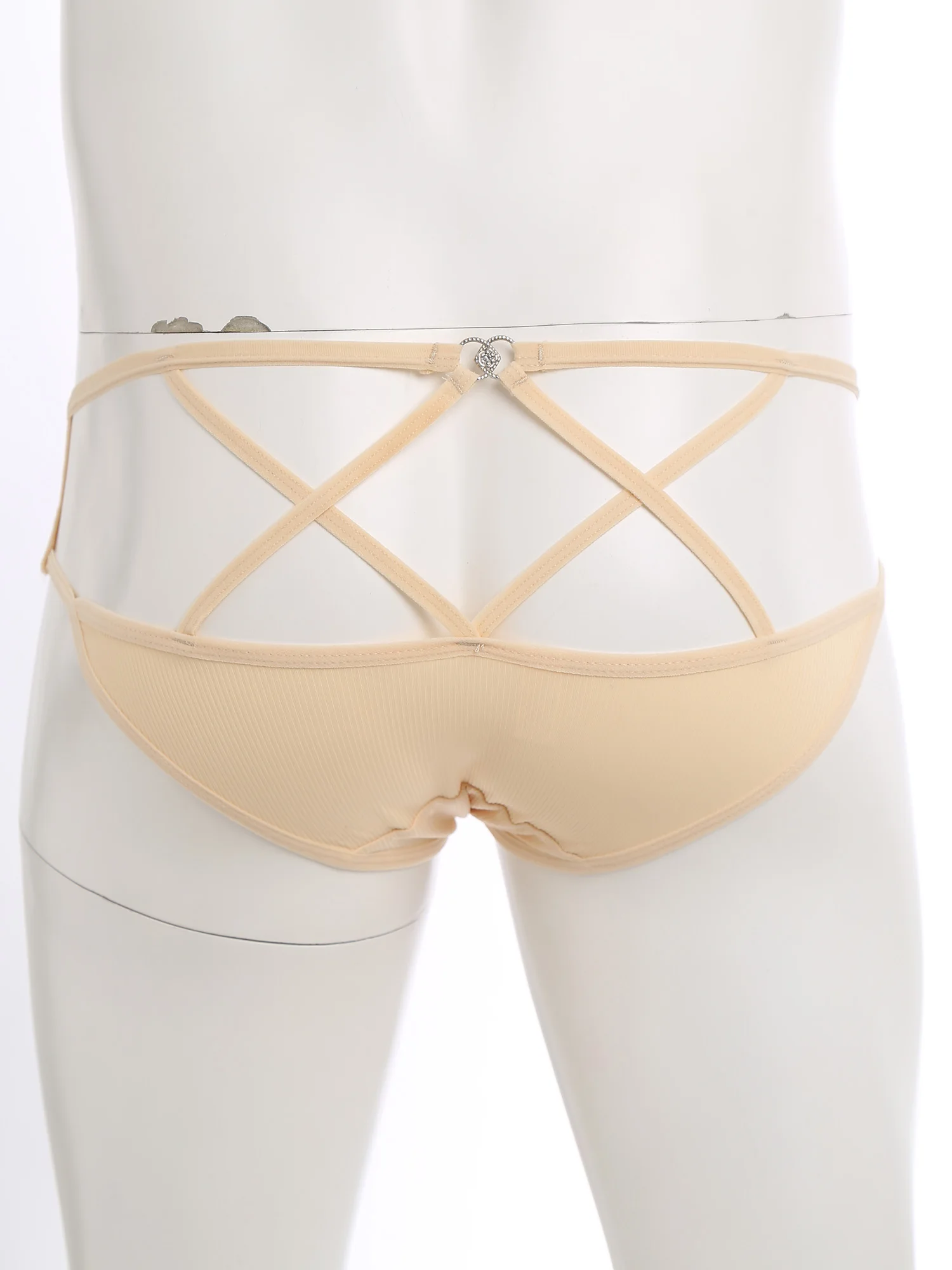 Men's Floral Lace Closed/Opened Crotch Lingerie with Bow