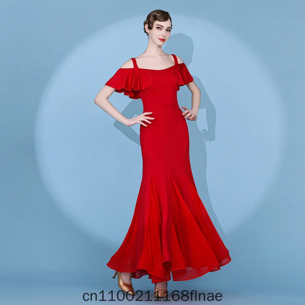 Flying Sleeve Modern Dance Dress S9088 Chinese Style Short Sleeve Dance Practice Costume Three Color Options For Women Stage
