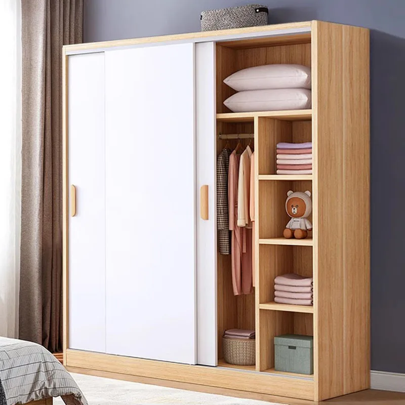 Solid Wood Wardrobes Space Saving Modern Storage Organizer Wardrobe Bedroom Luxury Closet De Madera De Ropa Room Furniture