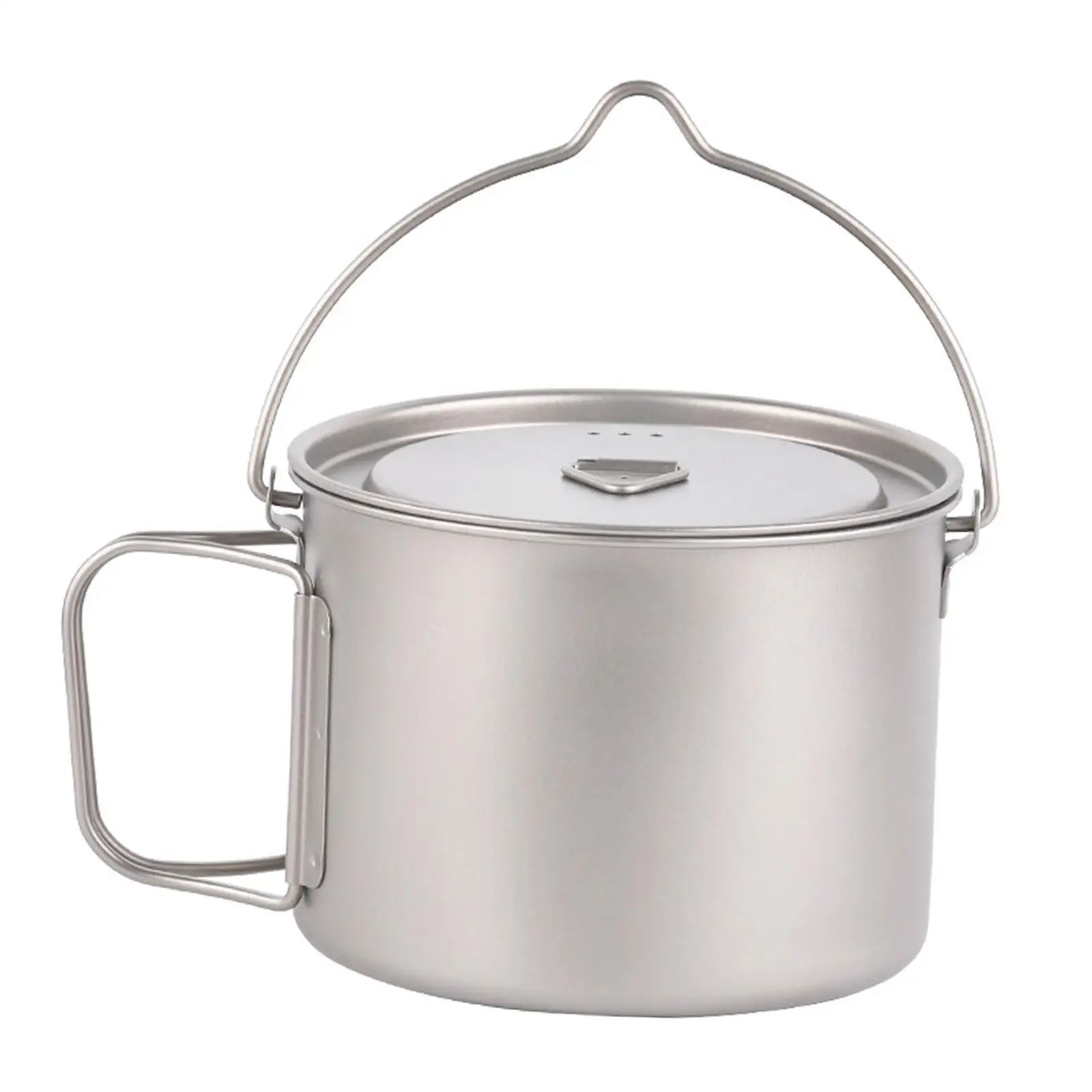 Pentola da cucina in titanio da 900 ml con coperchio per uso esterno Tazza portatile per campeggio e pesca