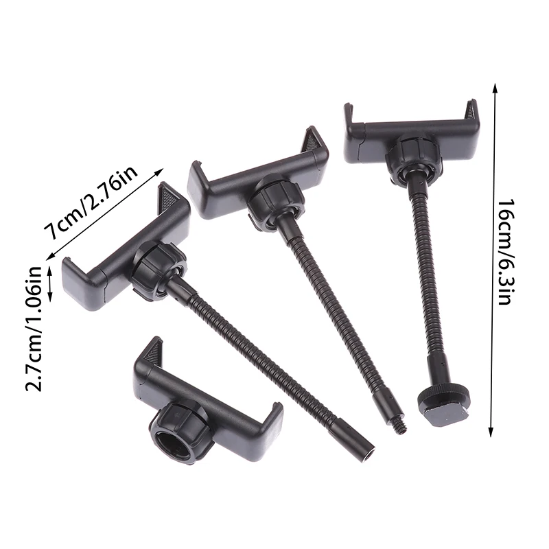 スマホホルダー フレキシブルホース ロングアーム スマホクリップ リングライト用 ベッドスタンド 交換部品 360度回転マウント クリップ ブラケット クランプ 一脚