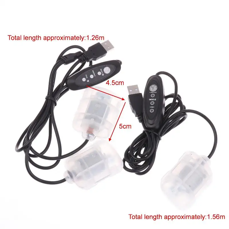 Dual/ Single Head Vibrating Massager Low Noise & Durable DC 5V 3-Speed USB Massage Motor, For Pillow/ Cushion/ Waist