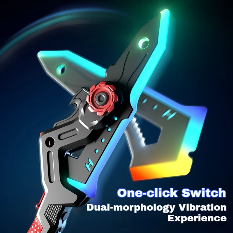 Brinquedo de Espada Laser e Machadinha 2 em 1 para Crianças, Modo Duplo, Espada Sombra, Machadinha com Luz e Efeito de Flash, Presente para Meninos para Brincadeiras ao Ar Livre