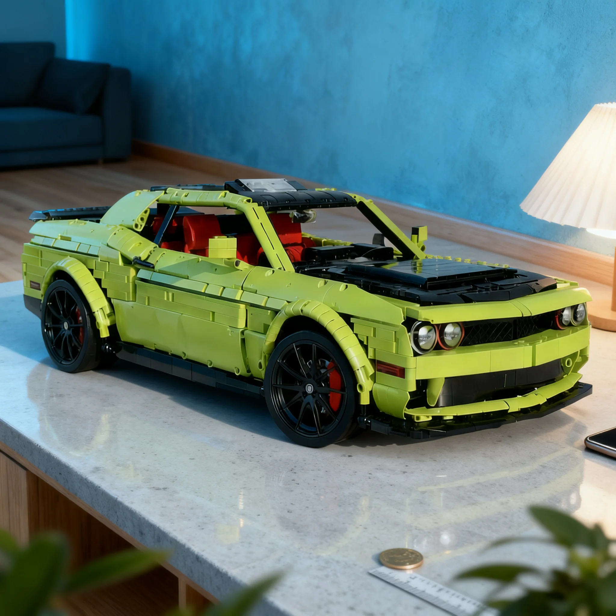 4712pcs MOC Technical Dodge Challenger Model Building Blocks Architecture Christmas Gift Toy Assemble Craft Idea Brick Education