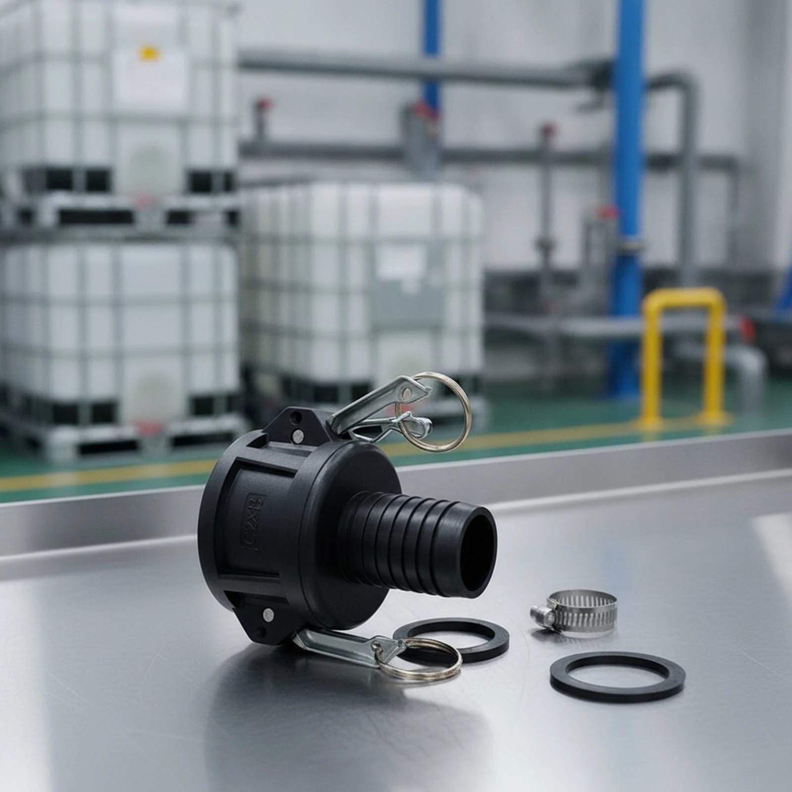 IBC Tote Adapter with Quick-Connect Leak-Proof IBC Tote Hose Adapter Watertight Heavy-Duty for Liquid Transfer