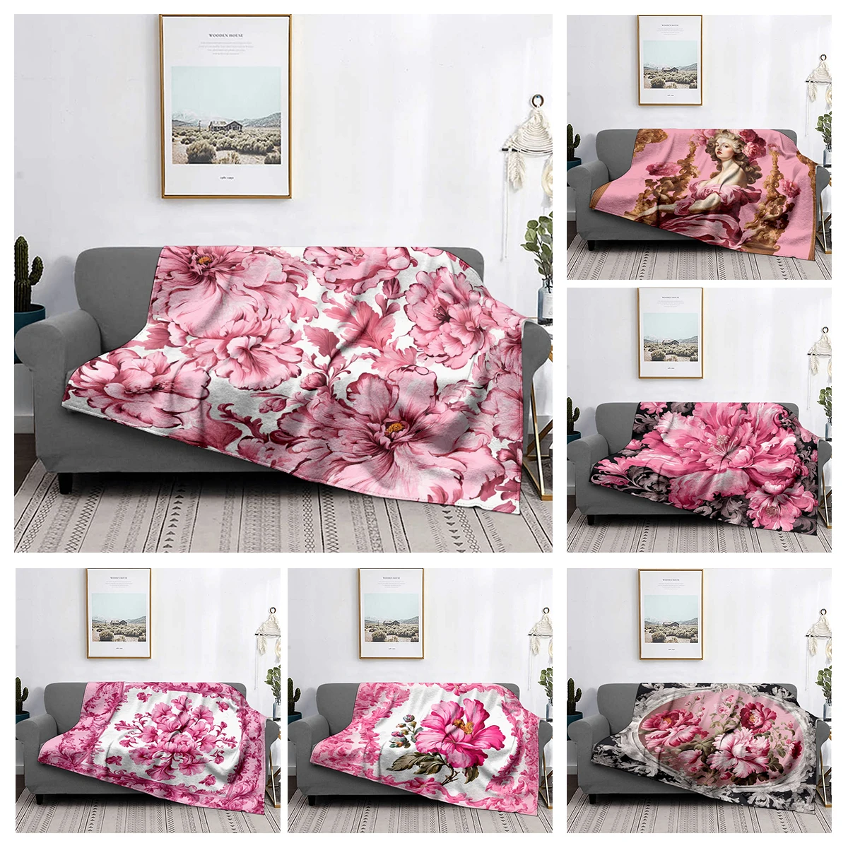 

Home decoration plush Throw Sofa blanket Bedspread on the bed fluffy soft blankets decor Plaid Modern Persia boho Blankets
