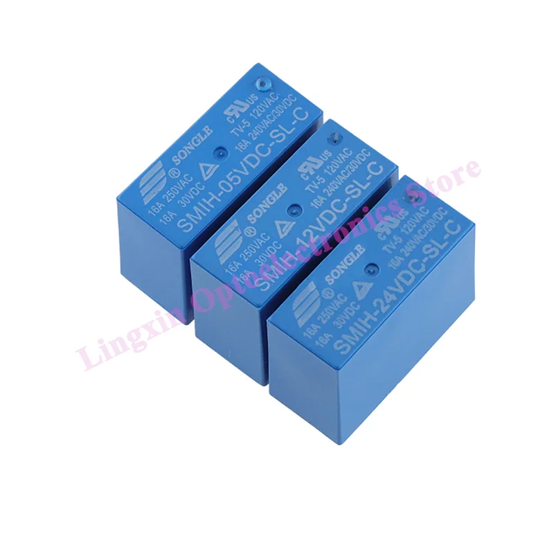 20Pcs/lot Power Relay SMIH-05V 12V 24V DC -SL-A -C Relays 16A 250VAC SMIH-12VDC-SL-C SMIH-24VDC-SL-C Conversion C type Original