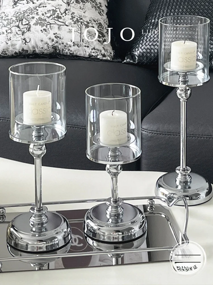 Elegant European Style Metal Iron Art Candelabra Display Piece for Dining Table Decor Simple Design No Brand Registered