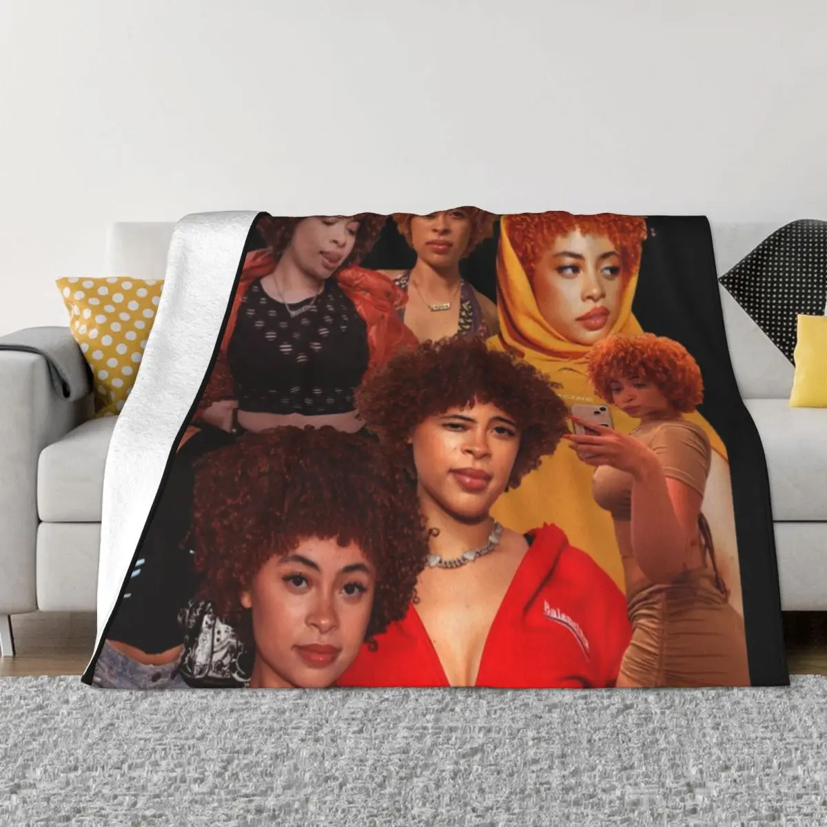 

Ice Spice collage poster tribute design 2022 Throw Blanket Polar blanket Sofa Throw Blanket blankets for winter