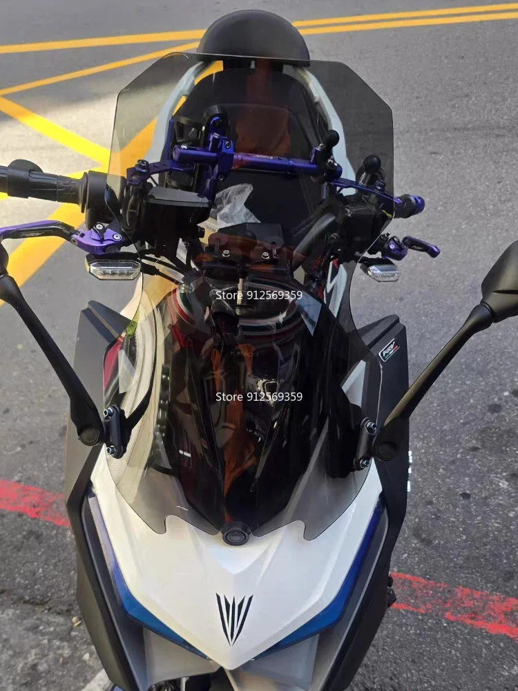 For motorcycle Kymco KRV180 front windshield windshield height chest protector rain shield modification accessories view 2