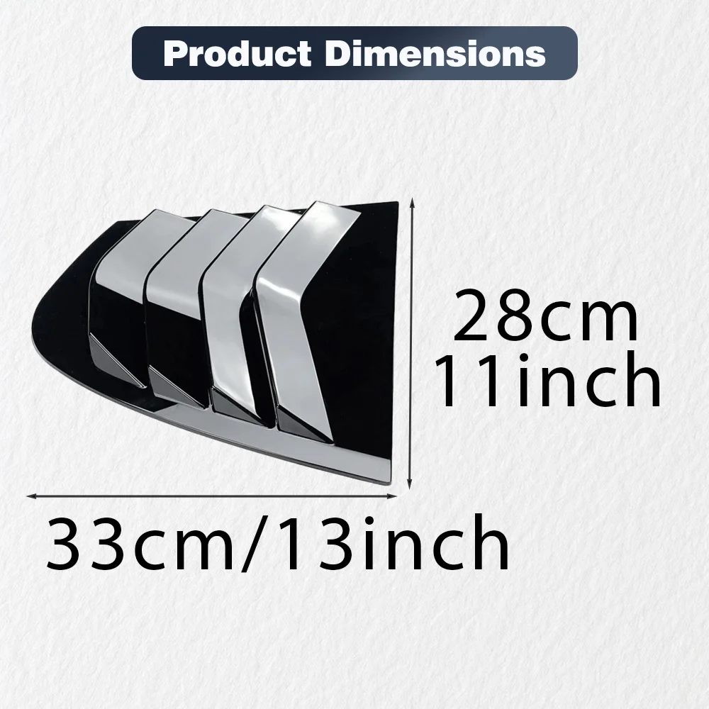 2pcs Rear Side Window Trim Spoiler for BMW 3-Series E90 320i 330i M3 2005-2011 Window Shutter Cover Louver Air Vents - view 5