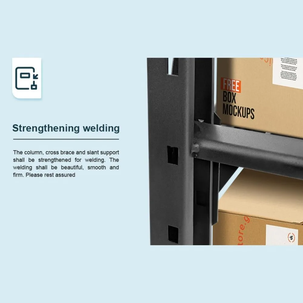 Rak Penyimpanan Logam 3 Tingkat yang Dapat Disesuaikan dan Kuat untuk Penyimpanan 6000LBS di Ruang Perkakas, Ruang Bawah Tanah, dan Bengkel