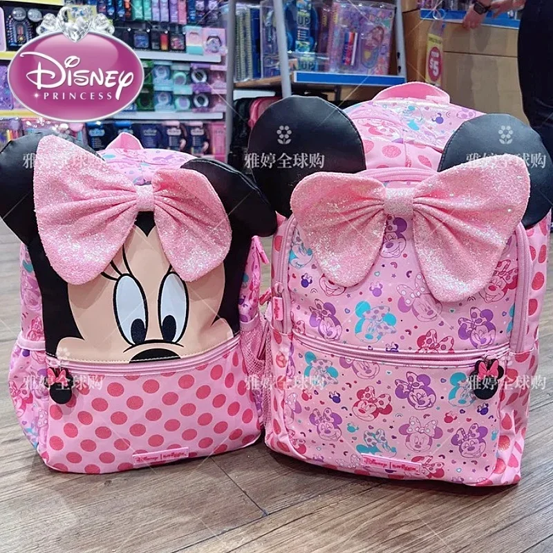 Prawdziwa Australia Disney Smiggle Minnie dzieci torba szkolna portfel torba na Lunch plecak kubek na wodę dziewczynka prezent dla studentów