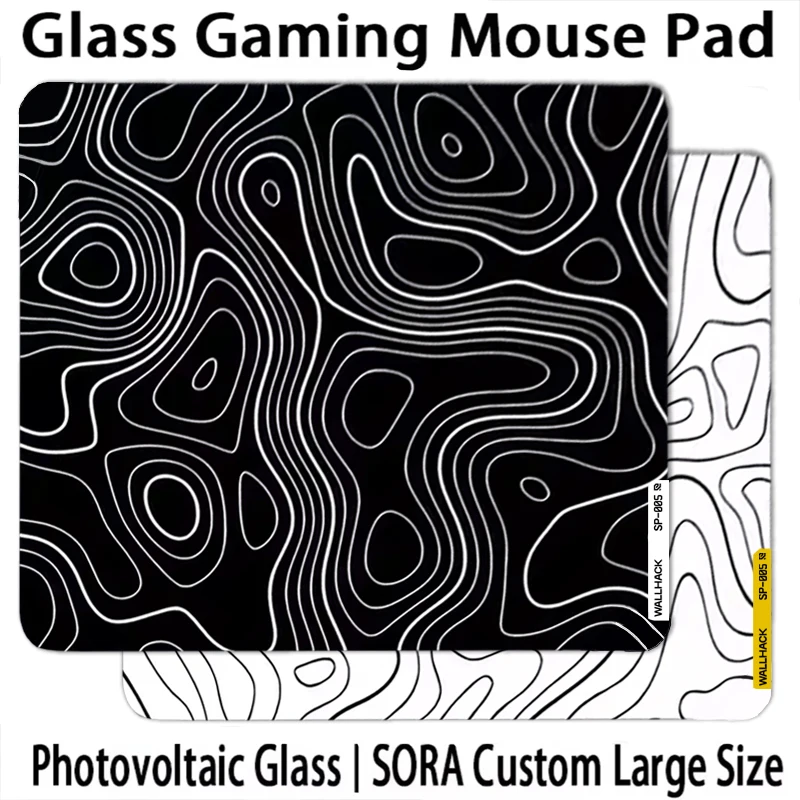 W-WALLHACK SP005 Fluid Glass Gaming Mouse Pad YUME Frosted Surface Desktop Mat E-Sports FPS Office Custom Gaming Accessories